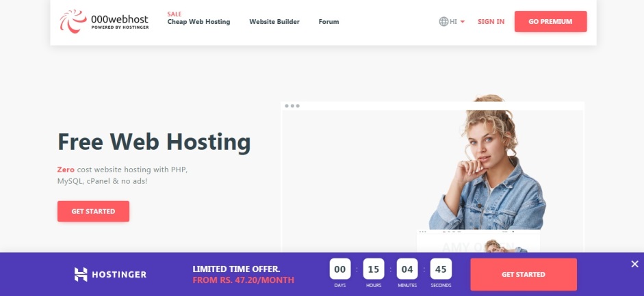 000webhosting free hosting provider in Hindi