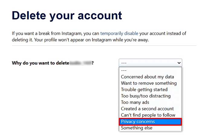 how delete instagram account2